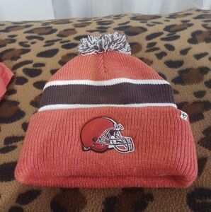 NWT Men's Cleveland Browns Cuffed Knit Beanie Hat